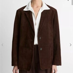 Vince Suede Blazer in Chocolate Brown - Worn once!